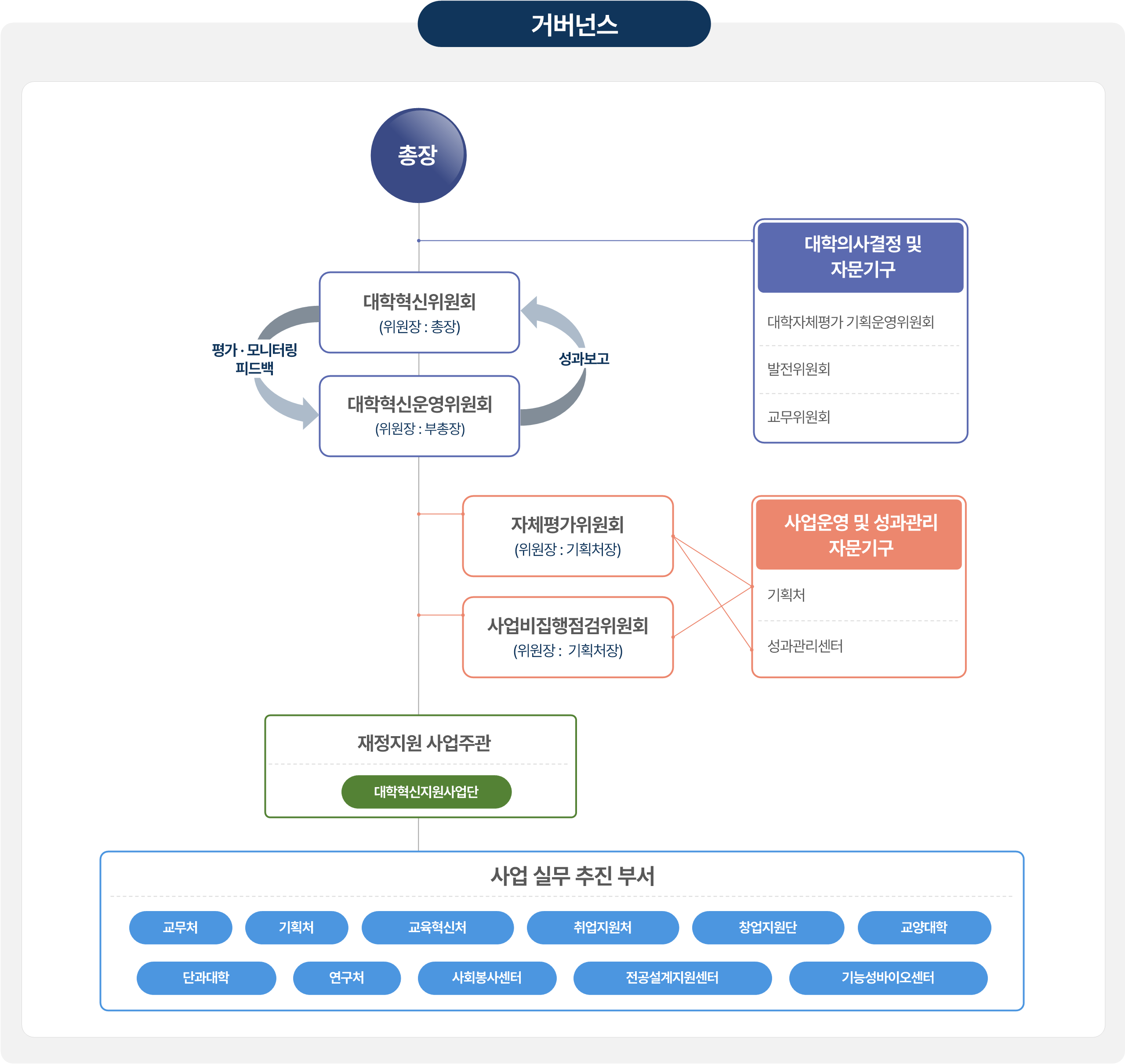 대학혁신지원사업단 조직도